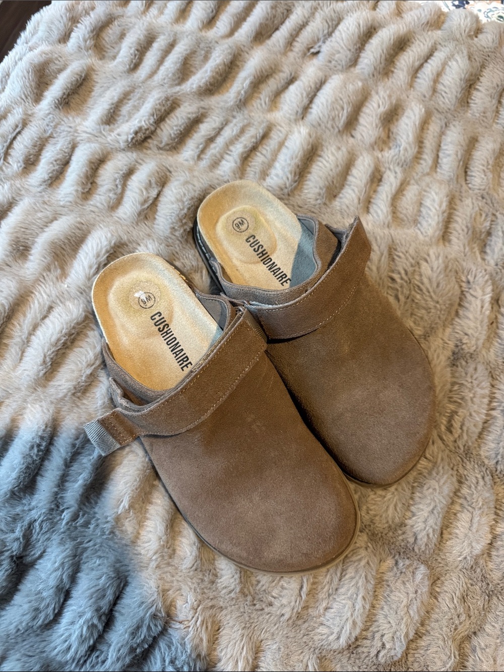 Cushionaire Brown Suede Mule Clogs